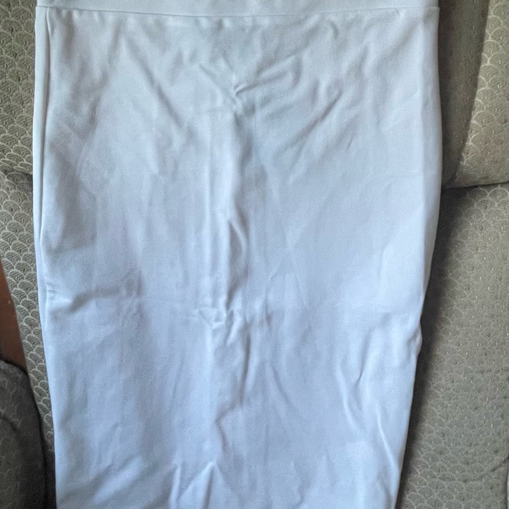 2/$30: Cotton Stretch White Pencil Skirt